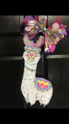 DIY Llama Door Hanger Cutout