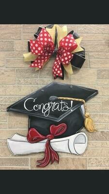 School Graduation Cap Door Hanger