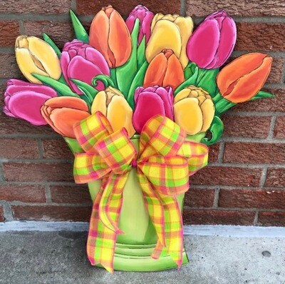 DIY Tulip Door Hanger Cutout