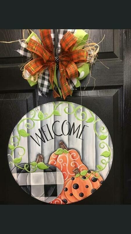 DIY &quot;Fall&quot; Welcome Door Hanger Cutout