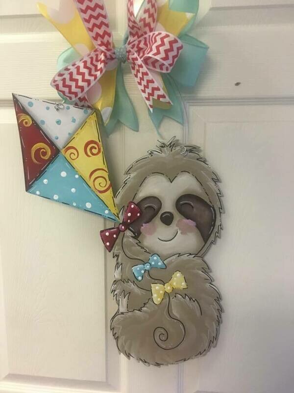 DIY Sloth Door Hanger Cutout