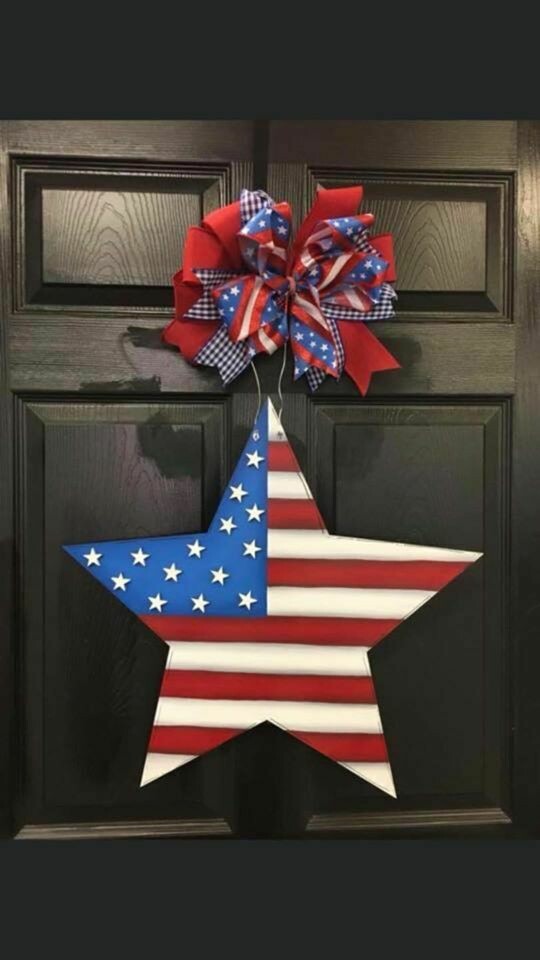 4th of July Patriotic Star Door Hanger