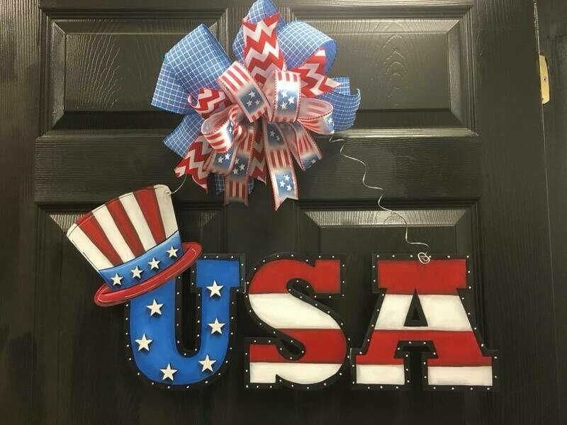 4th of July “USA&quot; Door Hanger