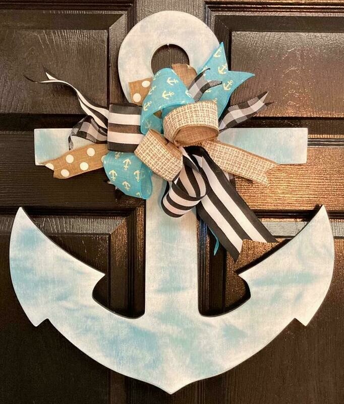 Distressed Anchor Door Hanger