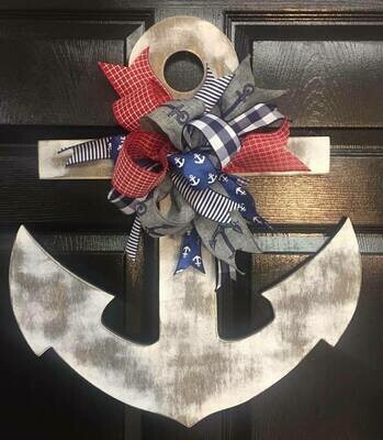 Distressed Anchor Door Hanger