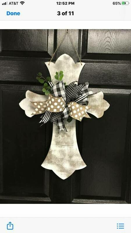 Distressed Cross Door Hanger