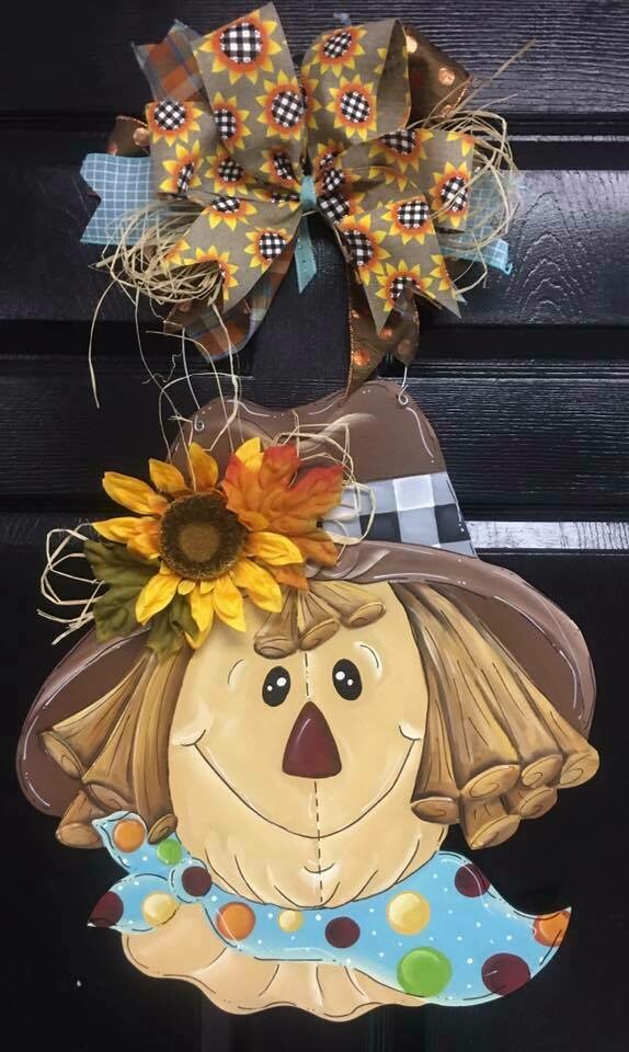 Fall Scarecrow Door Hanger