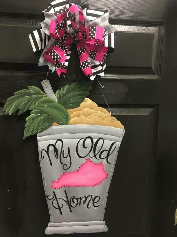 DIY Mint Julep &quot;My Old Kentucky Home&quot; Door Hanger