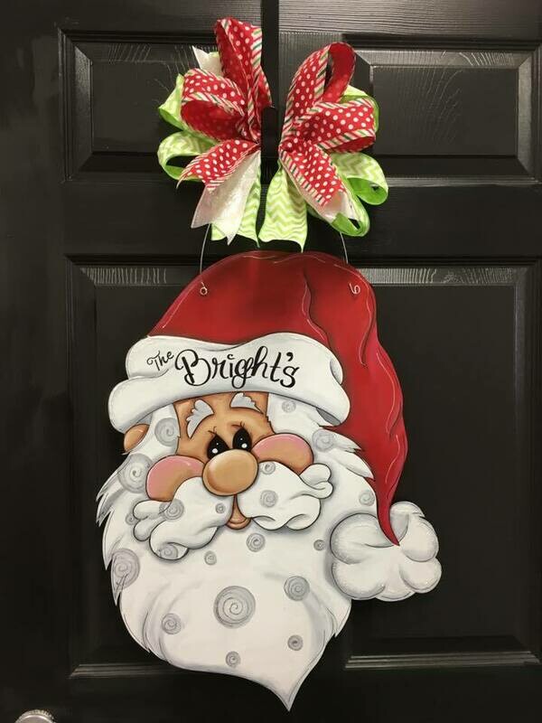 Christmas Santa Face Door Hanger