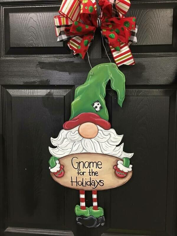 Christmas Gnome for the Holidays Doorhanger