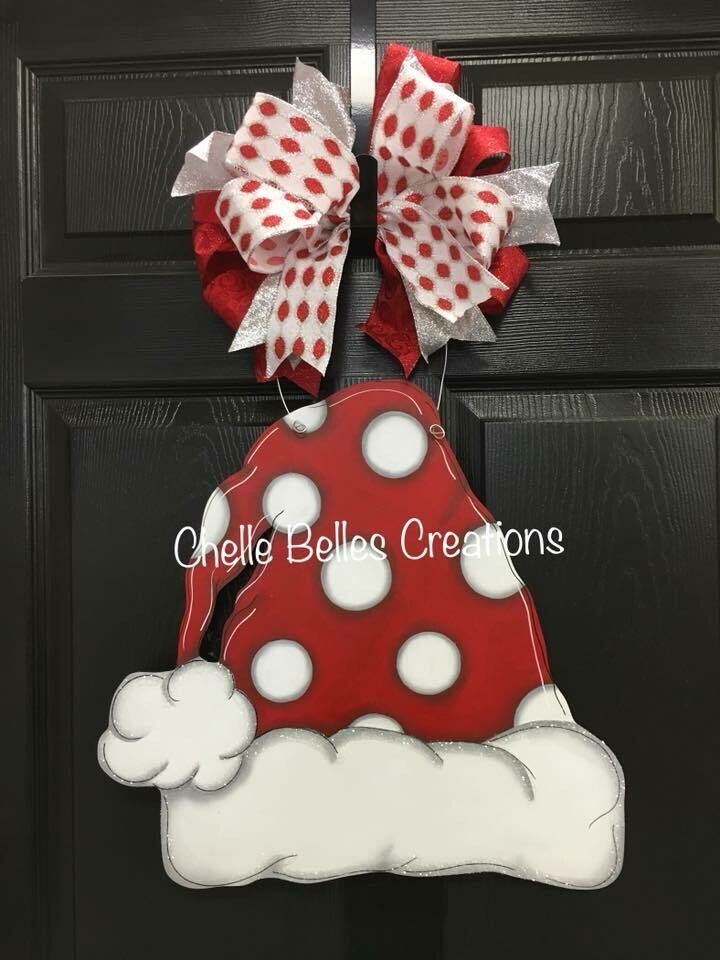 Christmas Santa Hat Doorhanger