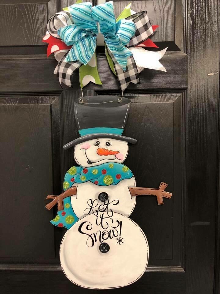 Winter Full Body Snowman Door Hanger