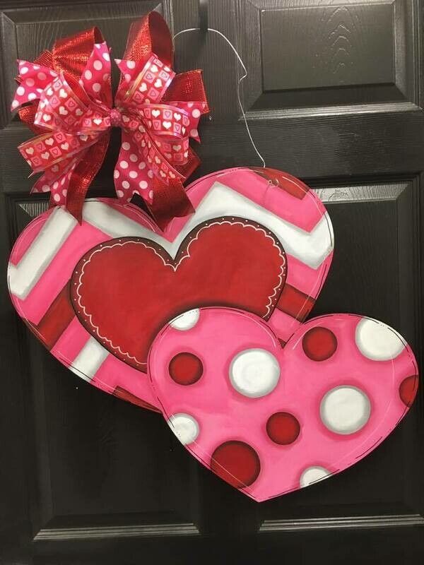  Valentine’s Double Heart Door Hanger