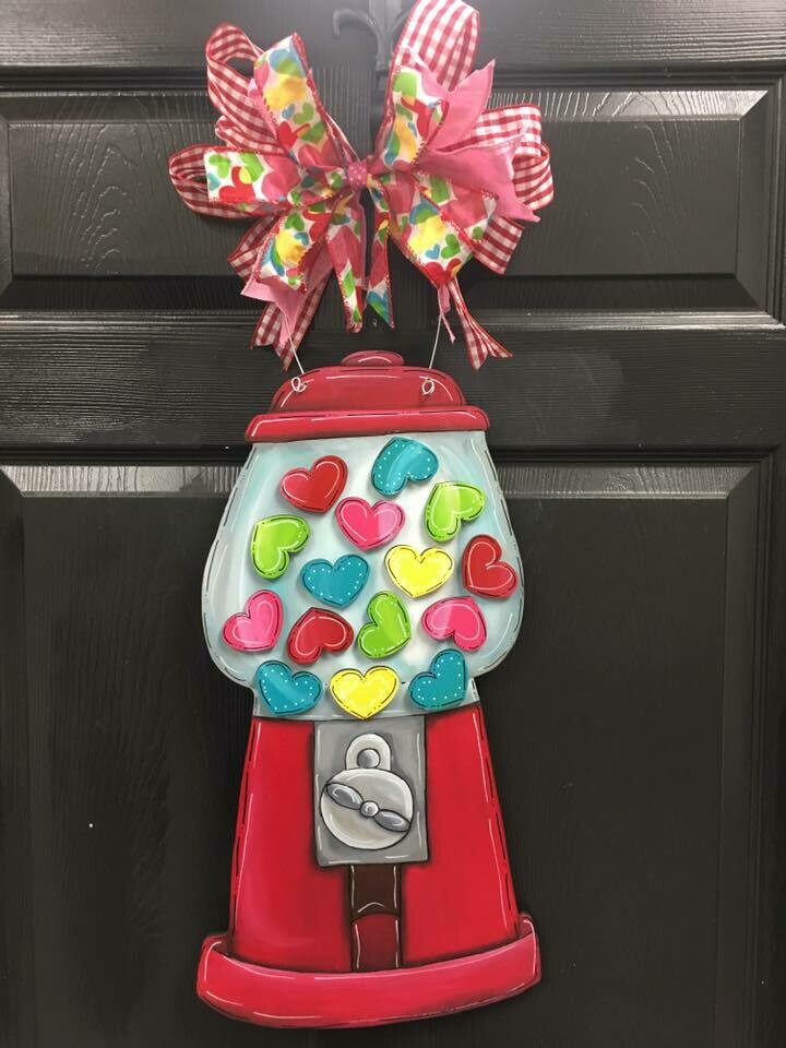  Valentine’s Gumball Machine Door Hanger