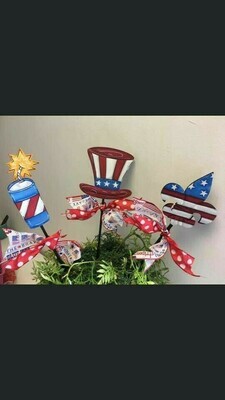 4th of July Flower Pot Stakes