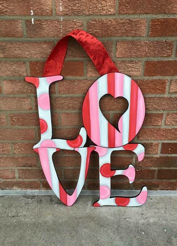 DIY &quot;Love&quot; Door Hanger