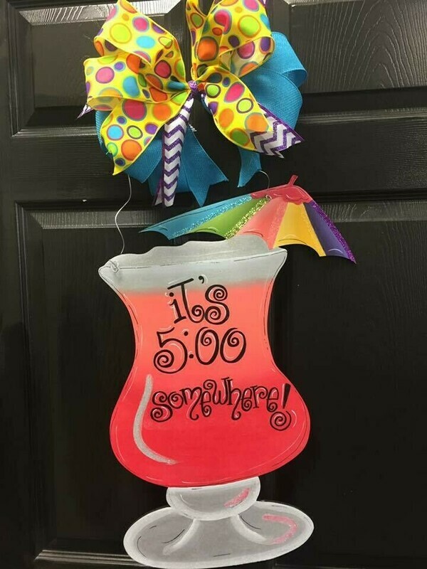 Spring/Summer Mai Tai drink Door Hanger