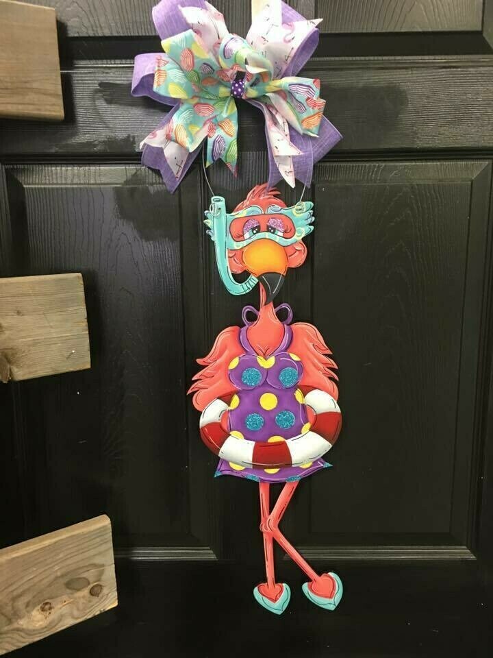 Spring/Summer Flamingo Snorkel Door Hanger