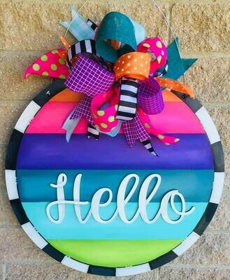 DIY Hello Circle Colorful Side Slat