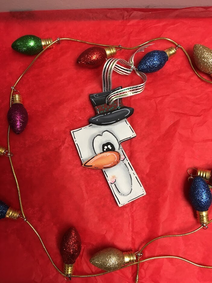 Snowman Letter  Ornament