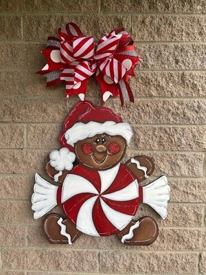 Christmas Gingerbread Candy Man Door Hanger