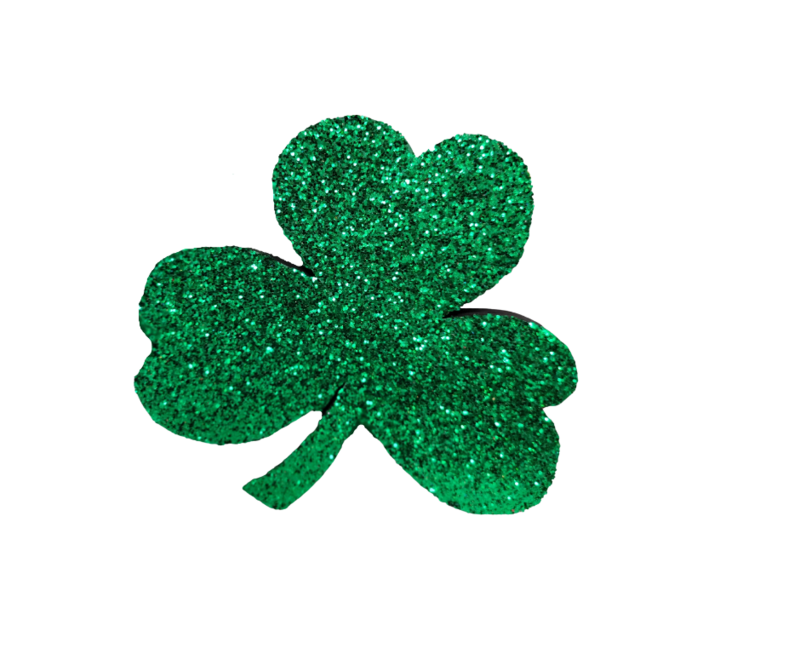 St Pat’s Glittery Shamrock Insert