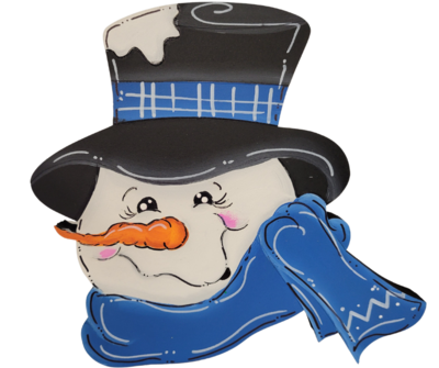 Winter Snowman W/scarf And Top hat Insert