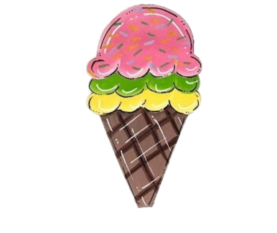 Spring/Summer Ice Cream Cone Insert