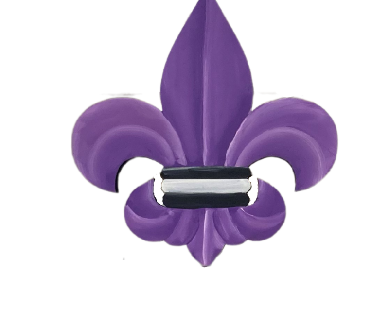Everyday Purple Fleur de Lis Insert