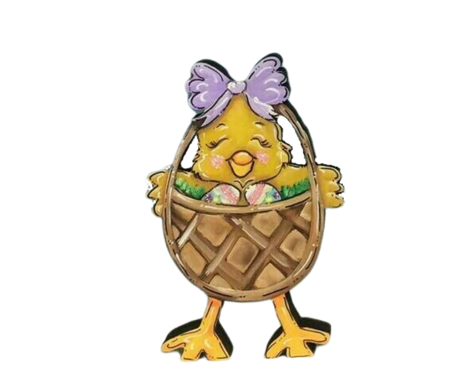 Easter Chick In Basket Insert