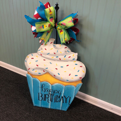 Birthday Cupcake Door Hanger