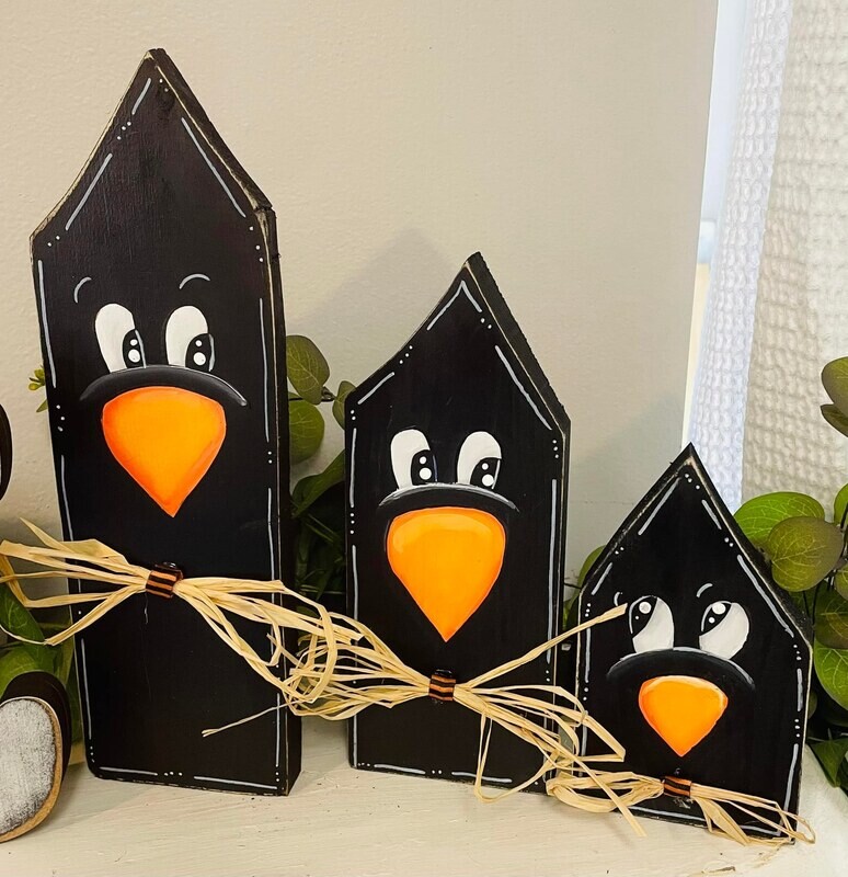 Halloween Black Birds, Set Of 3