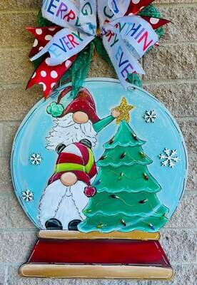 Gnomes Snowglobe Door hanger