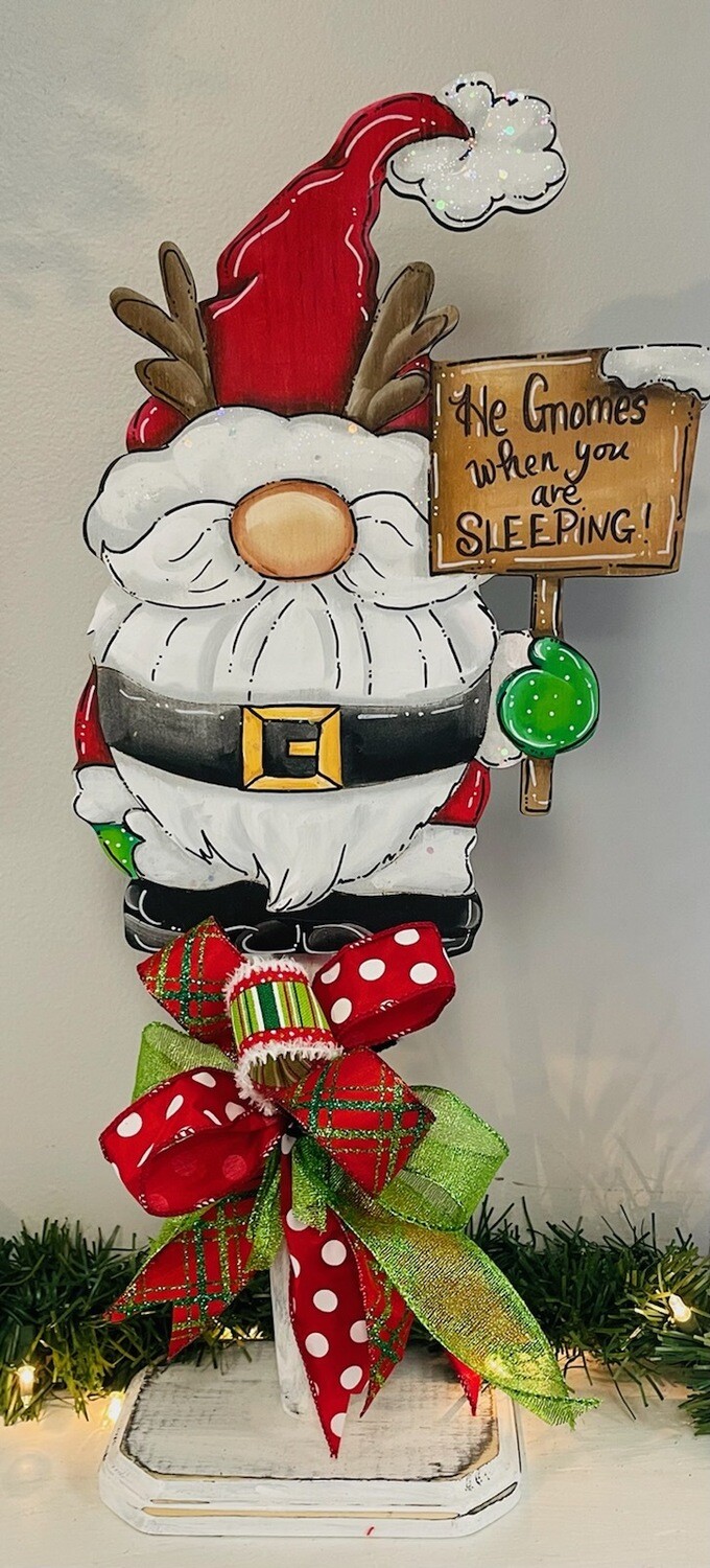 Christmas Gnome Santa Table Topper