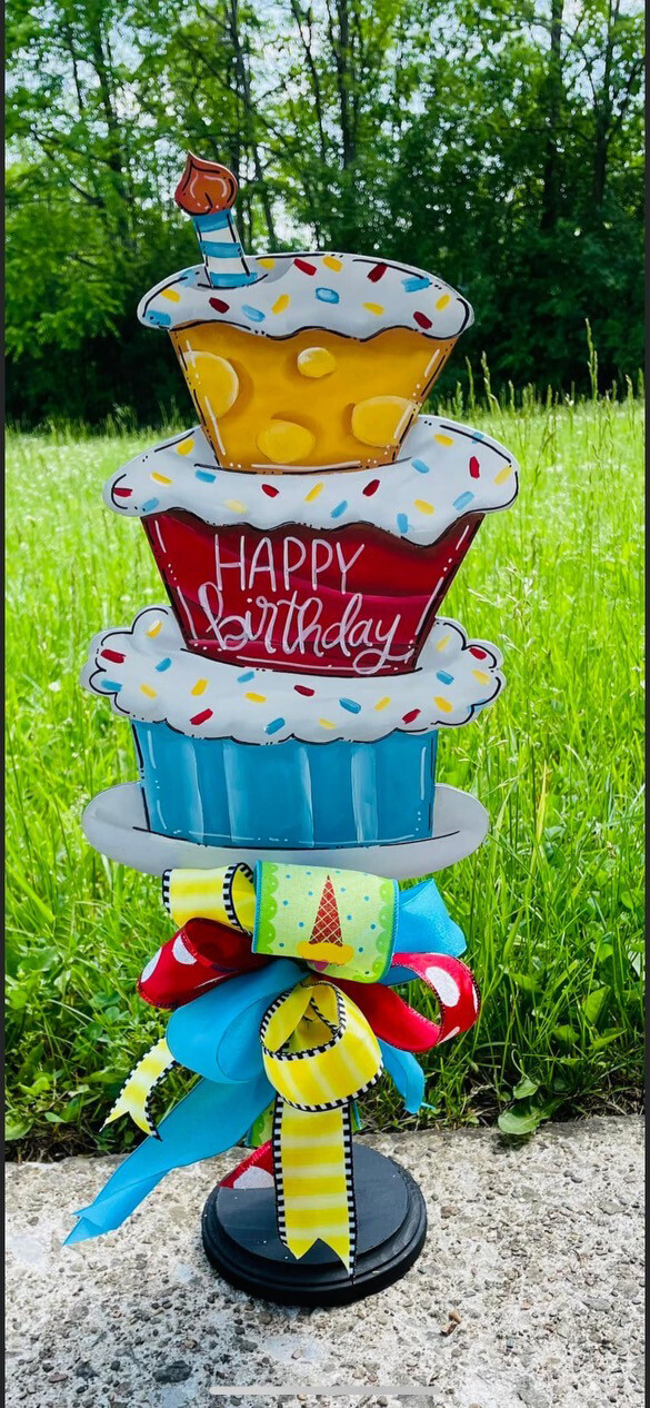  Birthday 3-Tier Cake Table Topper