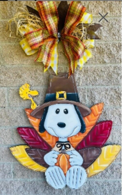 Thanksgiving Snoopy Turkey Door Hanger
