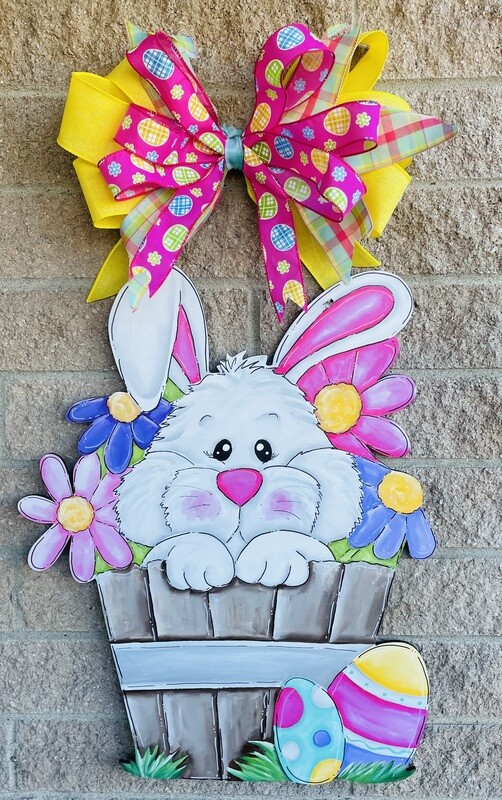 Easter Bunny in a Bushel Basket