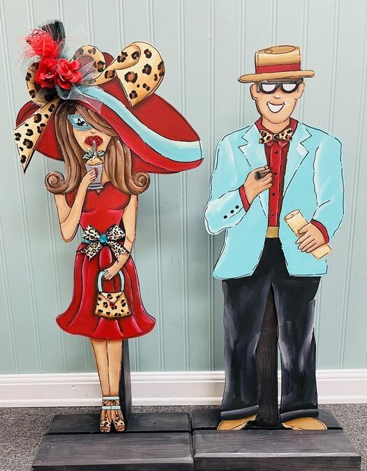 Derby Girl and Guy Stand Set