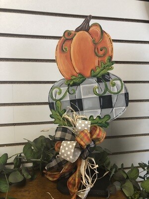 Fall--Double Pumpkin Table Topper