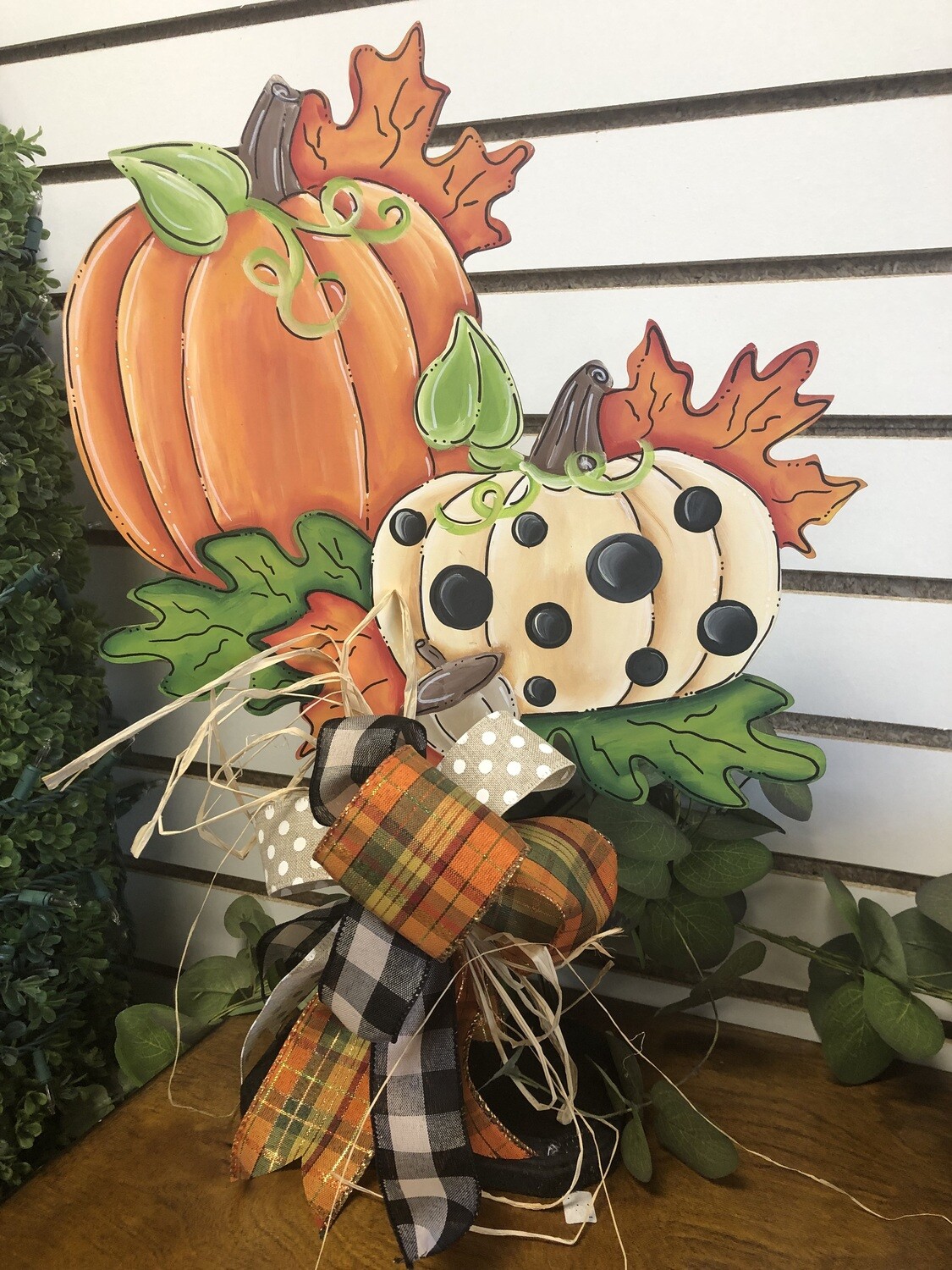 Fall--Side by Side Pumpkin Table Topper