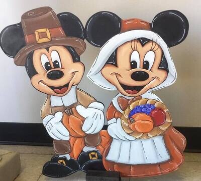 Fall-Thanksgiving--Mickey and Minnie Pilgrims