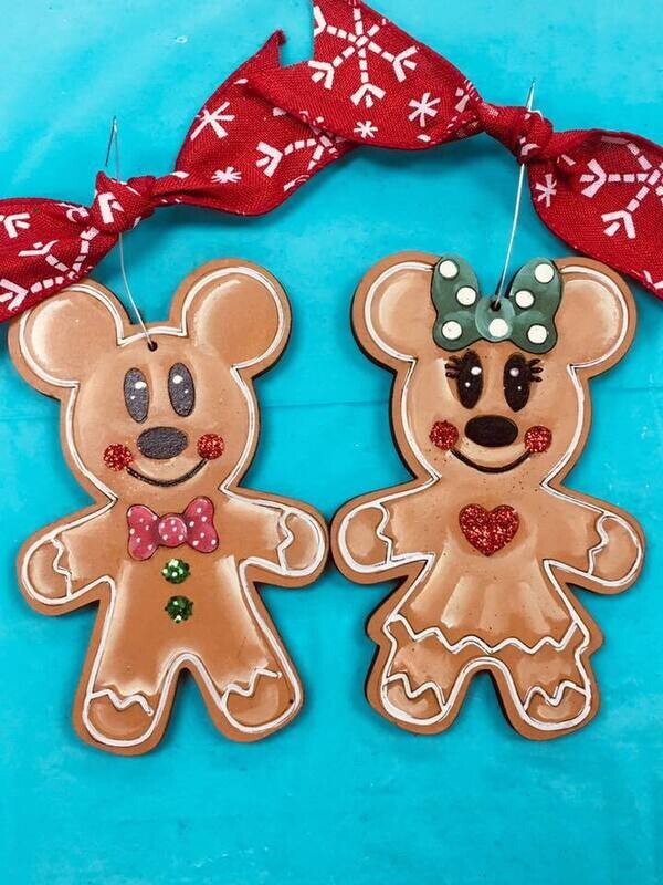 Christmas Ornament--Gingerbread Mickey and/or Minnie