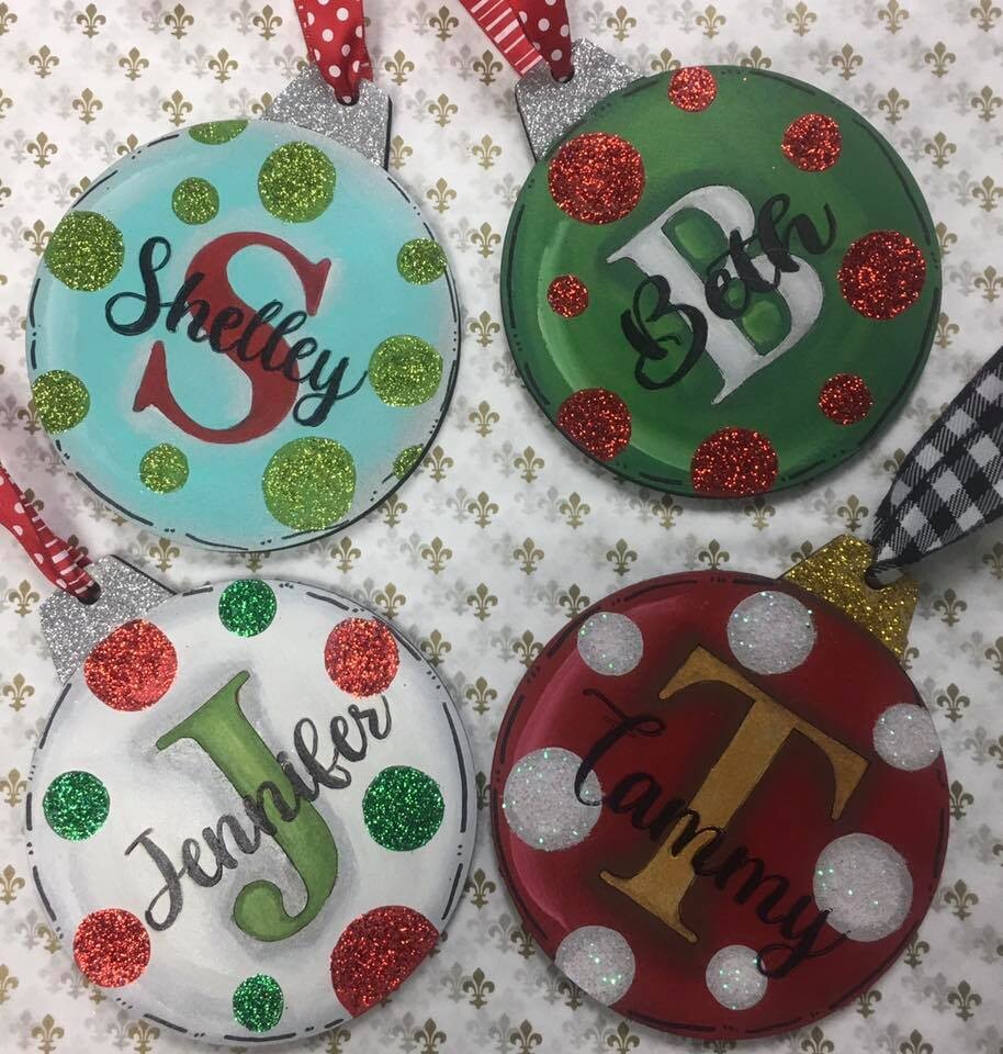 Christmas Ornament--Personalized Round