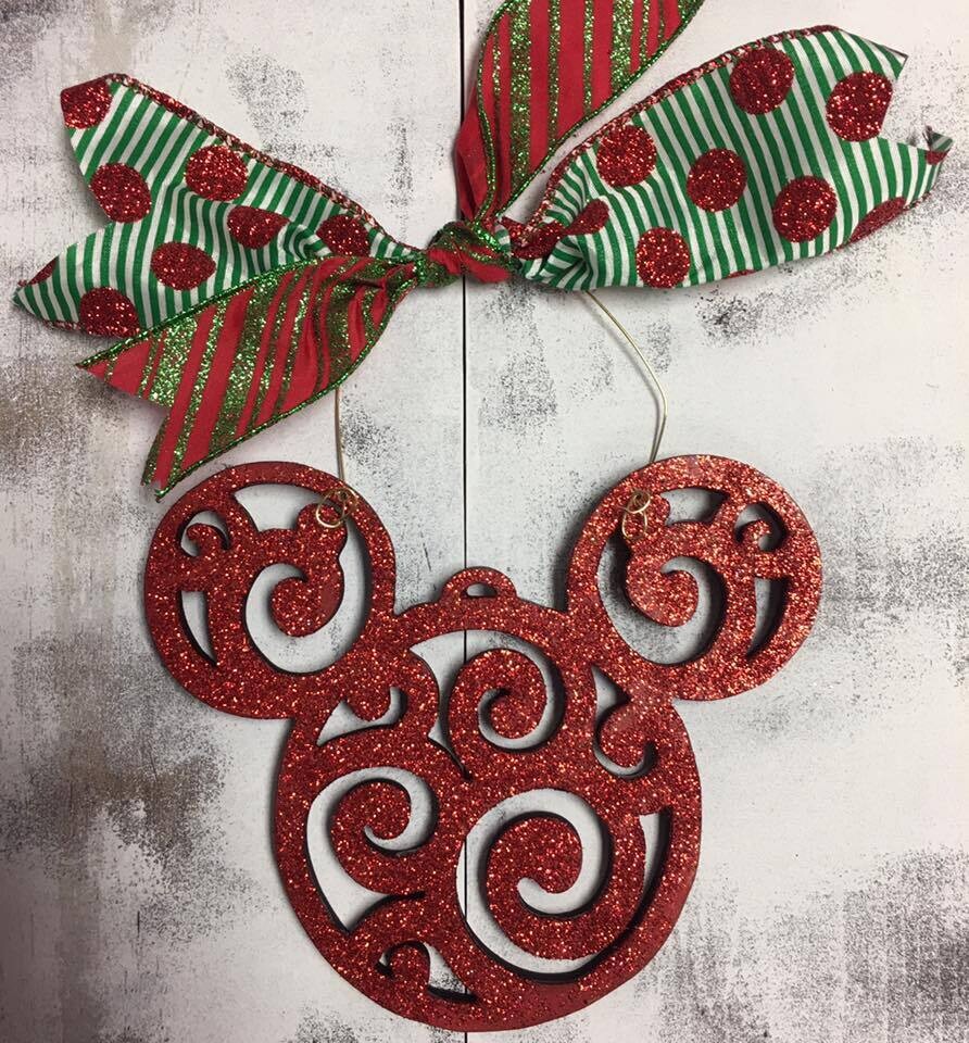 Christmas Ornament--Scrolled Mickey