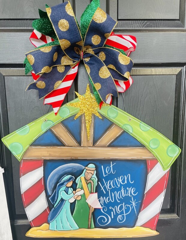 Christmas Nativity Door Hanger or Shelf Sitter