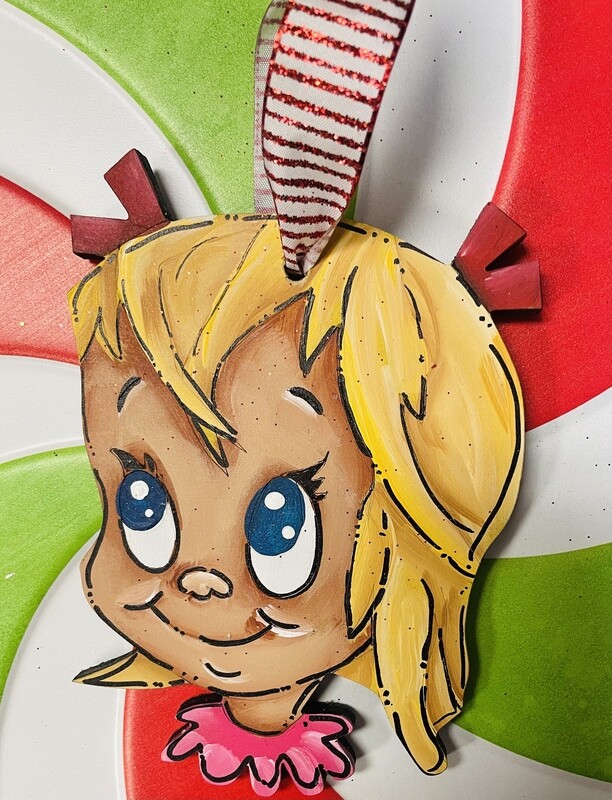 Christmas Cindy Lou Face Ornament