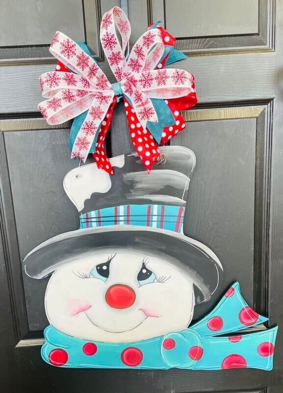 Winter Snowman Door hanger
