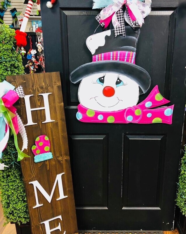 Winter Snowman Door hanger