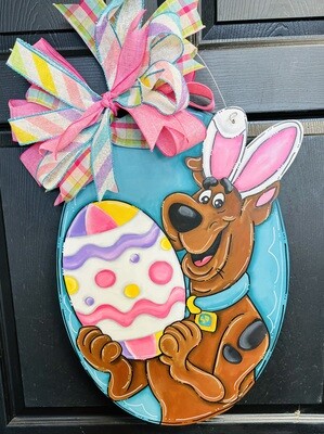 Easter Dog With Ears and Easter Egg