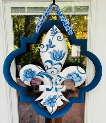 Floral Fleur De Lis in Quatrafoil